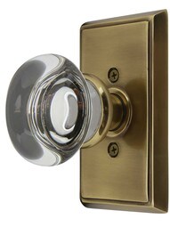 Providence Rosette Door Set with Providence Crystal Glass Knobs